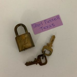 Louis Vuitton Lock & Key Set Brass